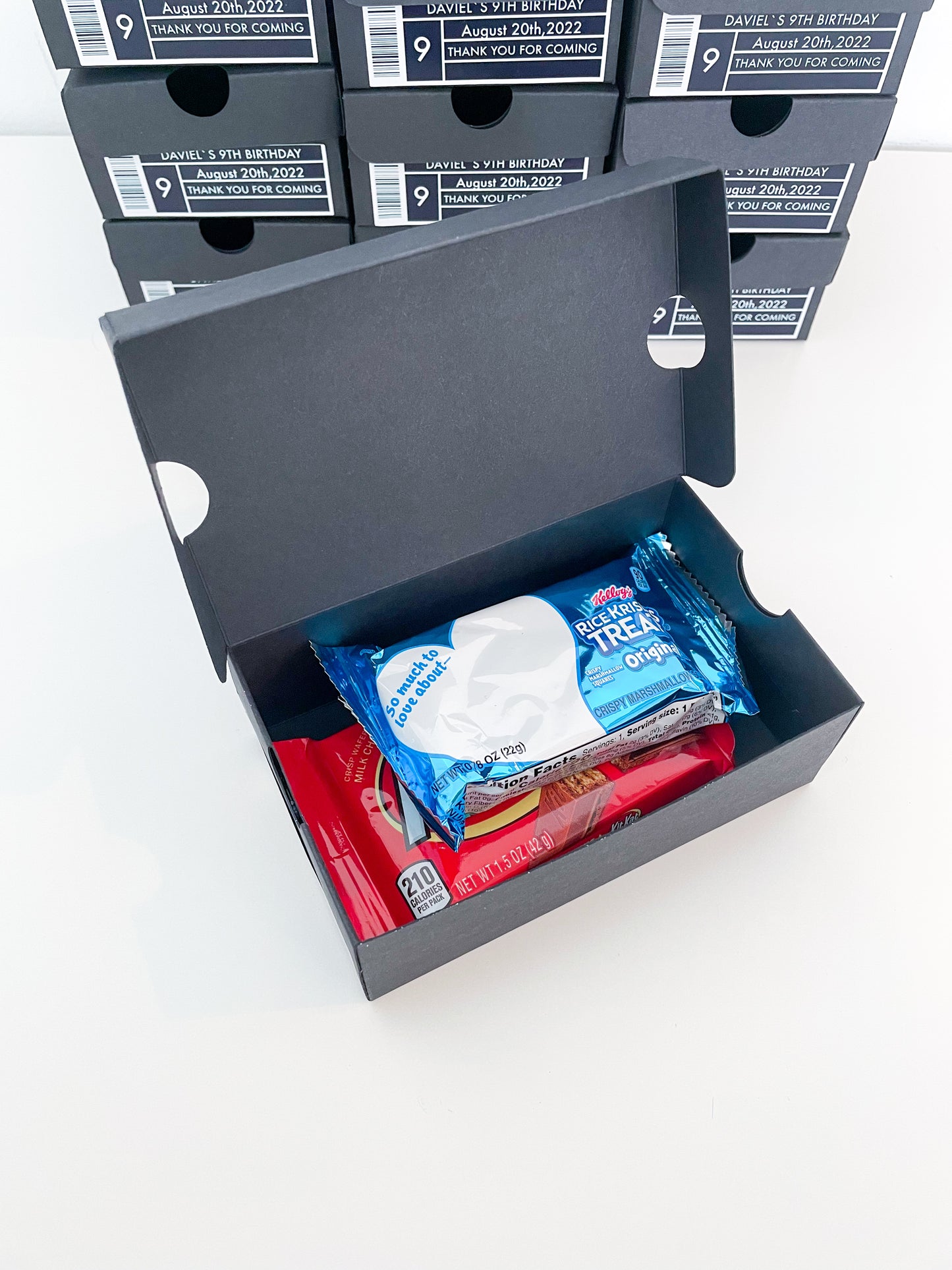 Personalized Black Mini Sneaker Favor Boxes