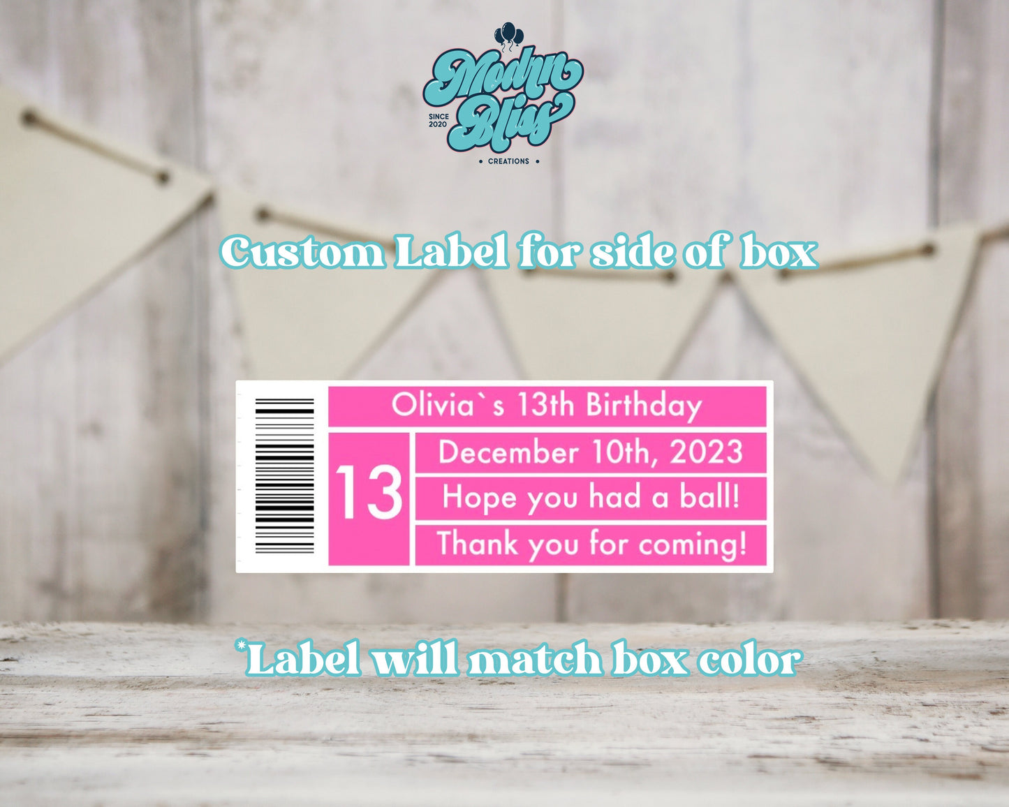 Personalized Hot Pink Mini Sneaker Favor Boxes