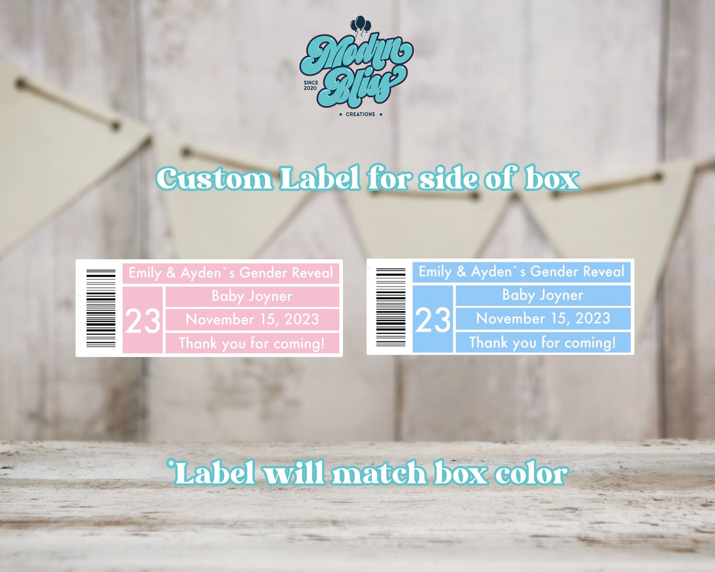 Personalized Pink And Blue Mini Sneaker Favor Boxes