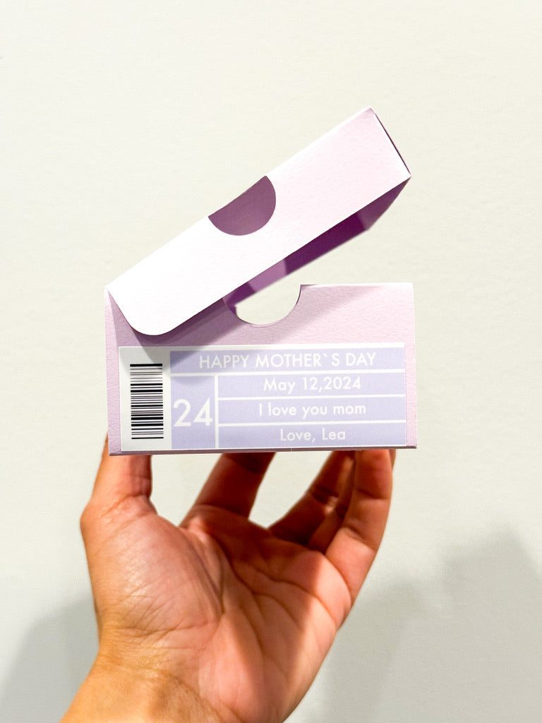 Personalized Lilac Mini Sneaker Favor Boxes