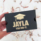 Personalized Graduation Black and Gold Mini Sneaker Gift Box