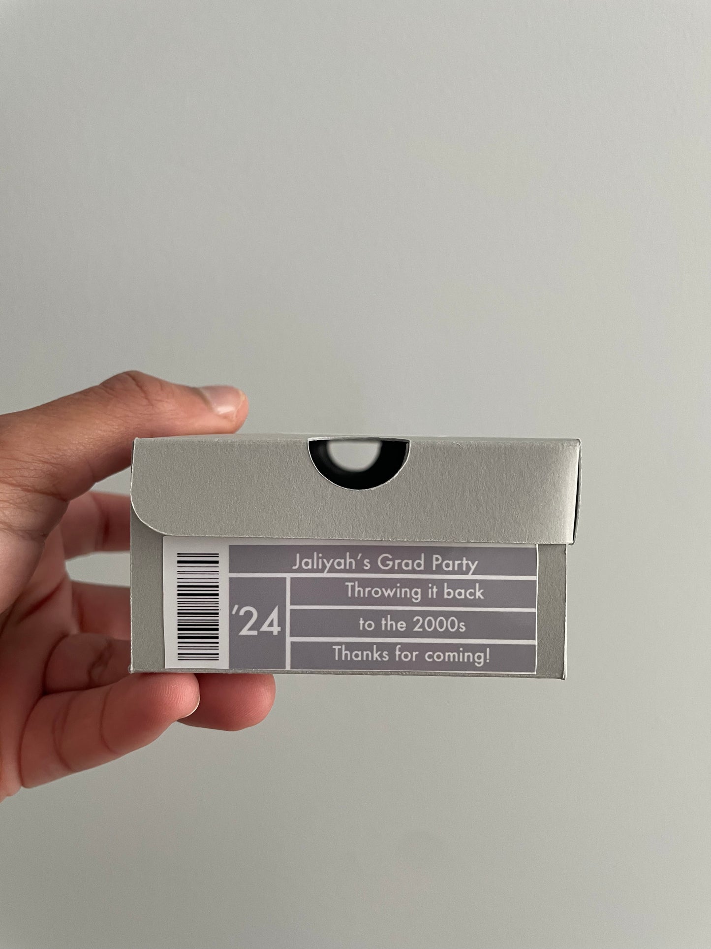 Personalized Grey Mini Sneaker Favor Boxes