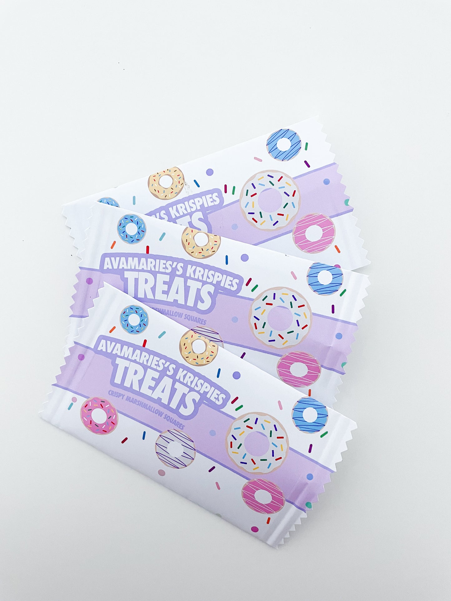 Personalized Donut Grow Up Rice Krispy Treats Wrappers - 12 Ct