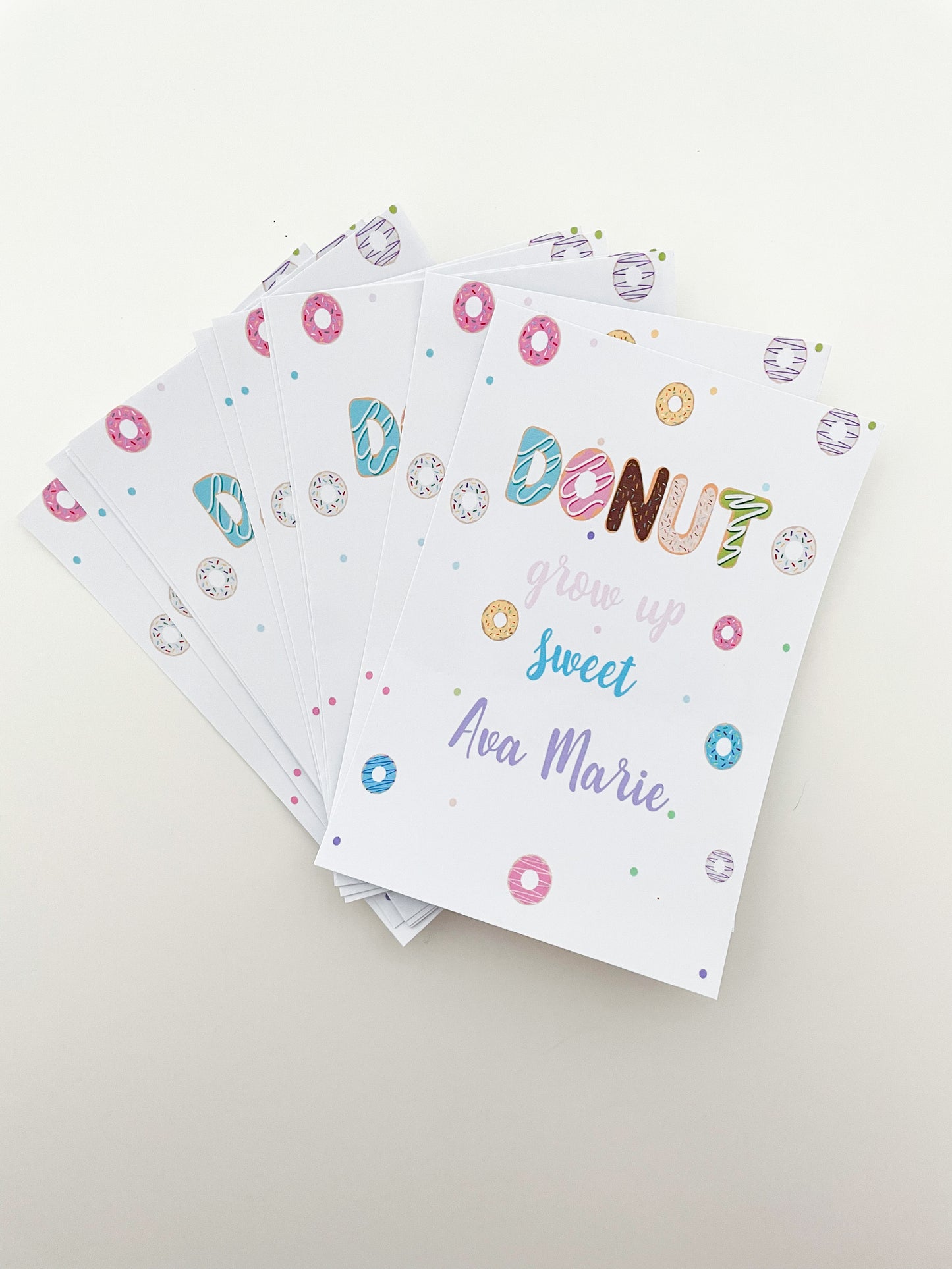 Personalized Donut Grow Up Pouch Stickers - 12 Ct