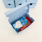 Personalized Light Blue Mini Sneaker Favor Boxes