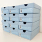 Personalized Light Blue Mini Sneaker Favor Boxes