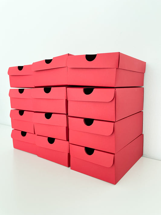 Personalized Red Mini Sneaker Favor Boxes