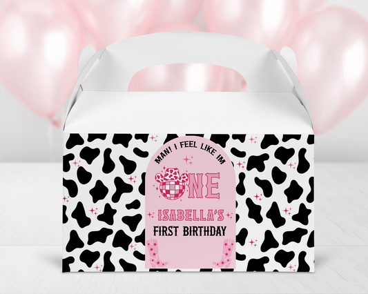 Personalized Disco Cowgirl Favor Boxes -  12 Ct