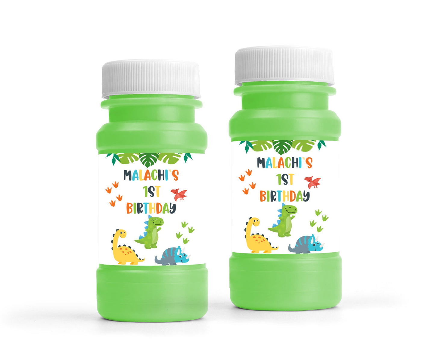 Roar Dinosaur theme 4oz Bubble labels